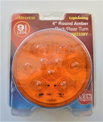 M42339Y 4" Round Park/Rear Turn Light, Amber light - 9 LEDs