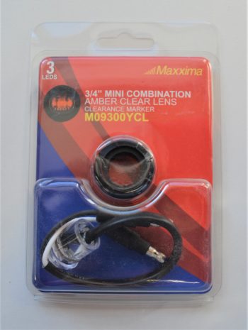 M09300YCL 3/4" Mini Combination Clearance Marker Amber Clear Lens