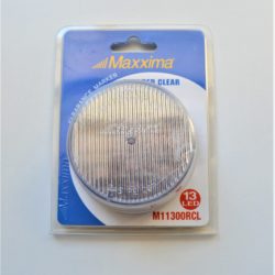 M11300RCL 2.5" Round Clear Lens Red Clearance Marker - 13 LEDs