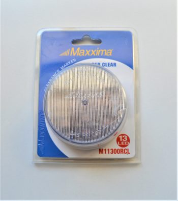 M11300RCL 2.5" Round Clear Lens Red Clearance Marker - 13 LEDs