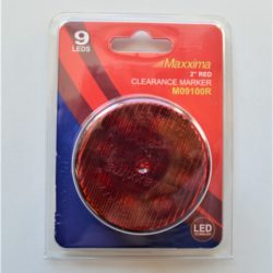 M09100R 2" Round Red Clearance Marker - 9 LEDs