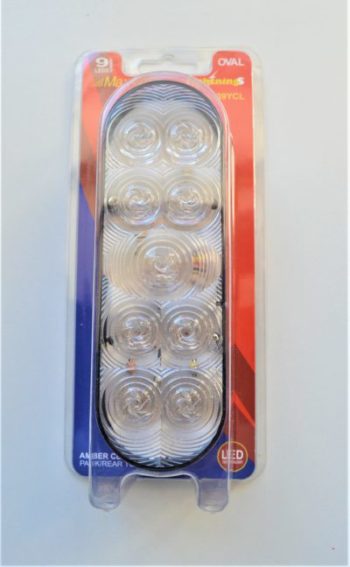 M63339YCL Oval Amber Clear Lens Park/Rear/Turn Light