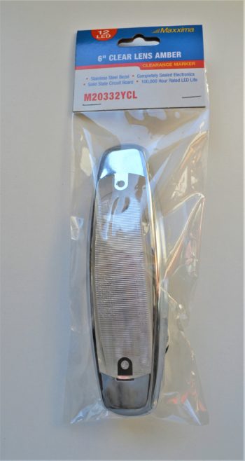 M20332YCL Oval Clear Lens Amber Clearance Marker - 12 LEDs