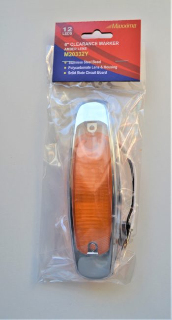 M20332Y Oval Amber Clearance Marker - 12 LEDs