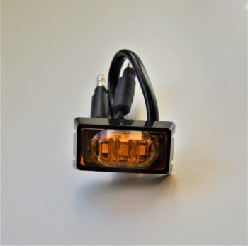 M09360Y 1 1/2" Rectangular Mini Amber Clearance Marker