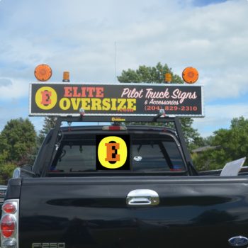 Pilot truck sign